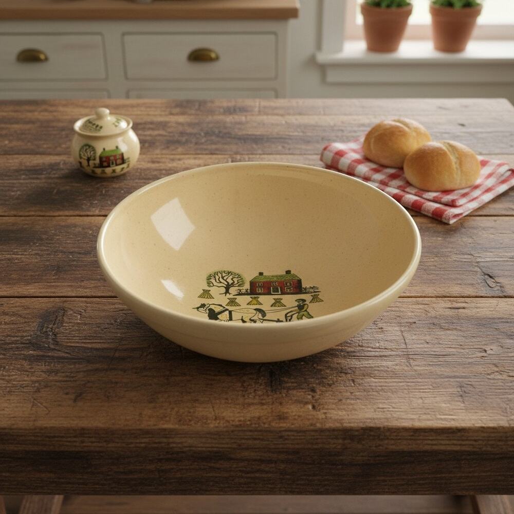 Vintage Metlox Poppytrail California Farmhouse Mixing Bowl-Rustic-Cottage-Retro